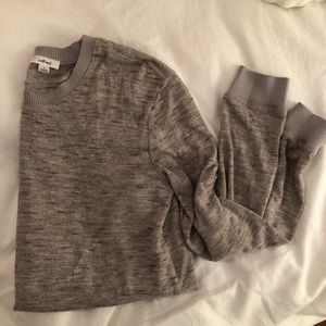 Wilfred Aritzia Light Grey Brown Sweater Ribbed S